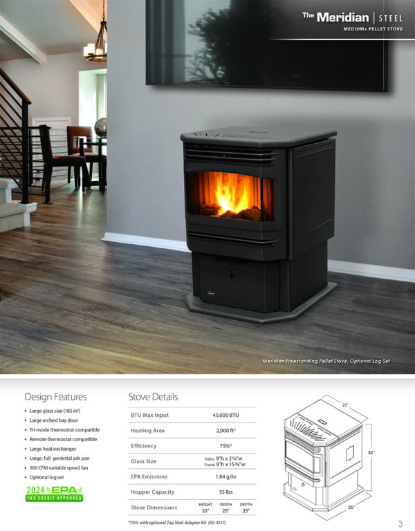 Total Toyo – Meridian Freestanding Pellet Stove – Fairbanks - Image 6